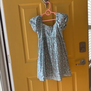 Janie and Jack Empire waste Floral Puff Sleeve Dress